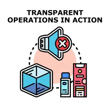 Transparent operations information flow and control Stock Illustration