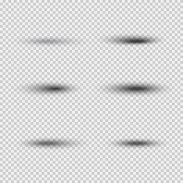 Transparent oval shadow with soft edges isolated on chakered background vector Stock Illustration