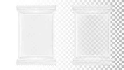 Transparent Packaging For Snacks, Chips, Sugar, Spices, Or Other Food Stock Illustration