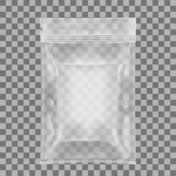 Transparent Packaging For Snacks, Chips, Sugar, Spices, Or Other Food Stock Illustration