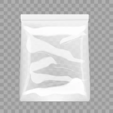 Transparent Packaging For Snacks, Chips, Sugar, Spices, Or Other Food Stock Illustration