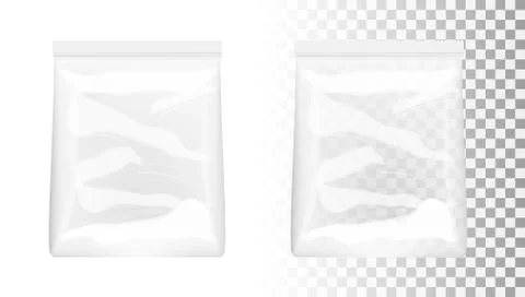 Transparent Packaging For Snacks, Chips, Sugar, Spices, Or Other Food Stock Illustration