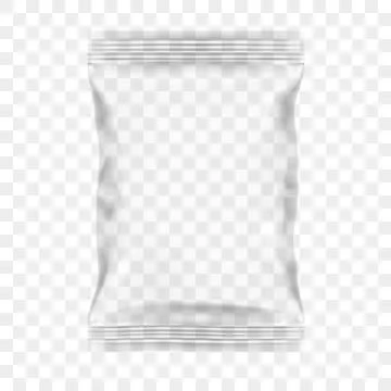 Transparent Packaging For Snacks, Chips, Sugar, Spices, Or Other Food Stock Illustration