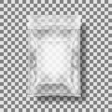 Transparent Packaging For Snacks, Chips, Sugar, Spices, Or Other Food Stock Illustration