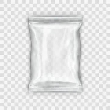 Transparent Packaging For Snacks, Chips, Sugar, Spices, Or Other Food Ilustração Stock