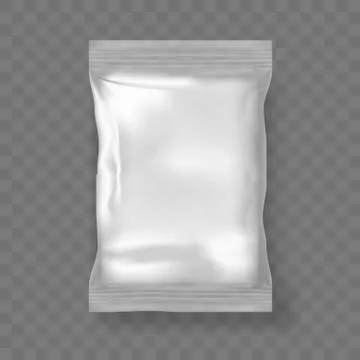 Transparent Packaging For Snacks, Chips, Sugar, Spices, Or Other Food Stock Illustration