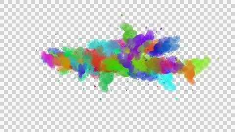 Transparent Paint Brush Stroke Spread Stock Photos