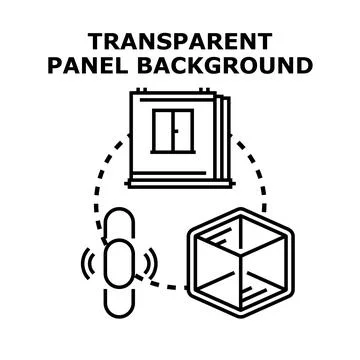 Transparent panel background vector concept illustration Stock Illustration