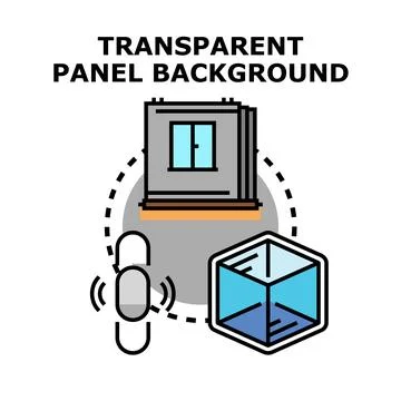 Transparent panel background vector concept illustration Stock Illustration