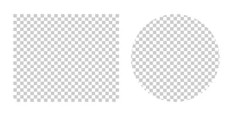 Transparent pattern background rectangle and circle shape templates clean e.. Stock Illustration