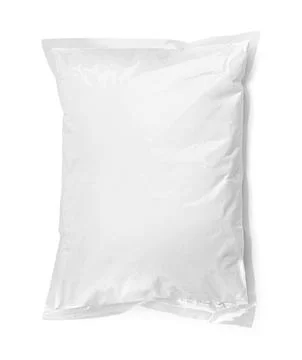 Transparent plastic bag of flour, Stock Photos
