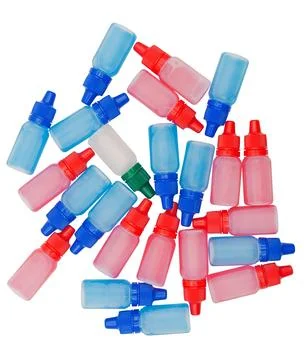 Transparent plastic bottles Stock Photos