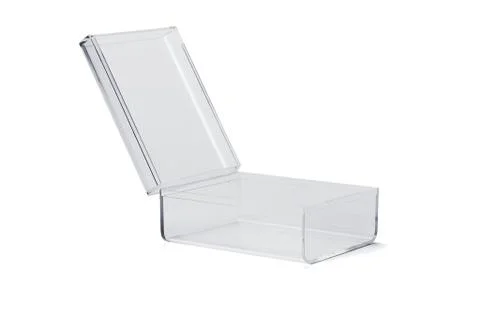 Transparent plastic box Stock Photos