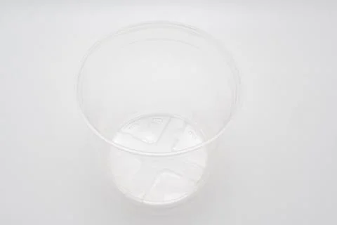 Transparent plastic container isolated on white background Фото