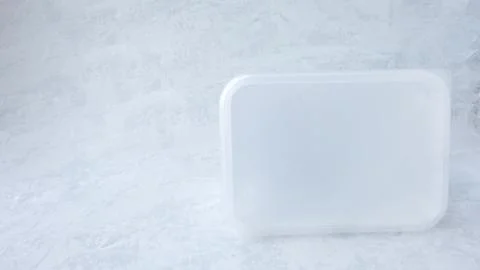 Transparent plastic containers for a fruit freezing Stock Photos