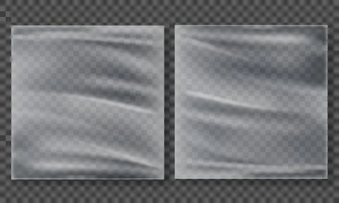 Transparent plastic wrap Illustrazione stock