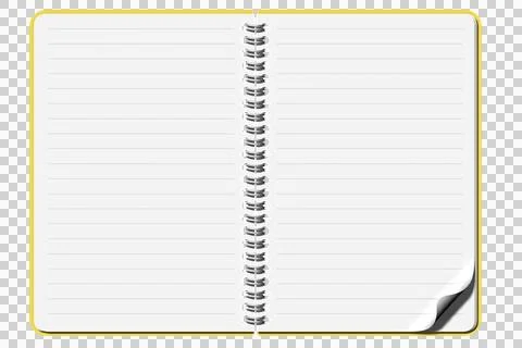 Transparent PNG. Lined notepad. Stock Illustration