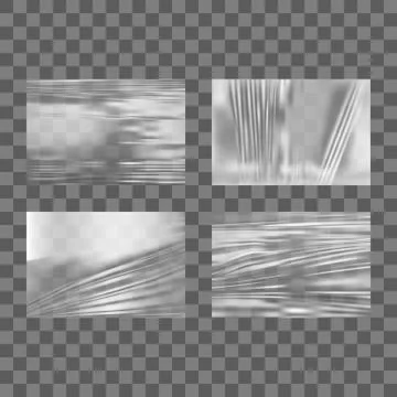 Transparent Polyethylene Plastic Warp Illustrazione stock