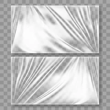 Transparent Polyethylene Plastic Warp With Shadow Stockillustratie