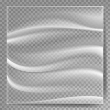 Transparent Polyethylene Vector. Plastic Wrap Texture. Stretched Polyethylene Stock Illustration