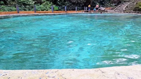 Transparent Pool Amidst Nature. A Refreshing Escape. Stock Footage 297356429