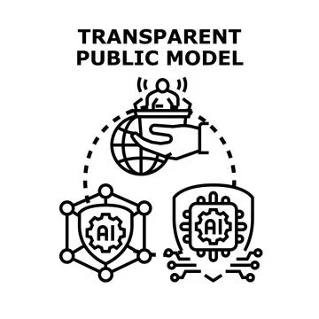 Transparent public model for artificial intelligence governance Stock Illustration