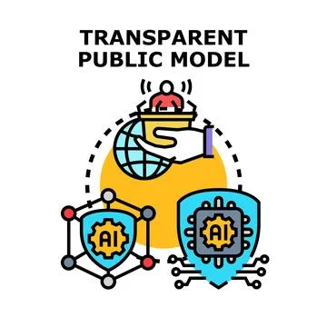 Transparent public model for artificial intelligence governance Stock Illustration