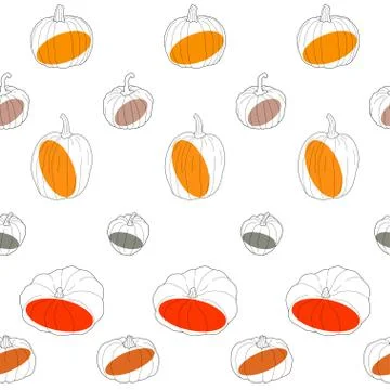Transparent pumpkin with colored spots pattern. Vector illustration isolated  스톡 일러스트