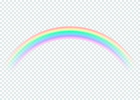 Transparent rainbow. isolated on transparent background. Vector illustration. Stock Illustration