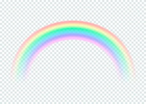 Transparent rainbow. isolated on transparent background. Vector illustration. Stock Illustration