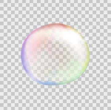 Transparent rainbow soap bubbles. Colorful drops.Vector illustration Stock Illustration