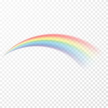 Transparent rainbow. Vector illustration. Realistic raibow on transparent bac Stock Illustration