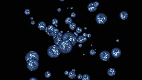 Transparent Realistic bubbles flowing Uniform directional 4K UHD Stock-Footage 139096354