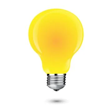 Transparent realistic glowing light bulb. vector Stock Illustration