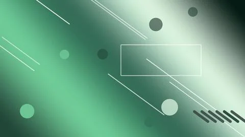 A transparent rectangle outline sits on a mint-green gradient with diagonal.. Illustrazione stock