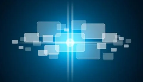Transparent rectangles on blue background Stock Illustration