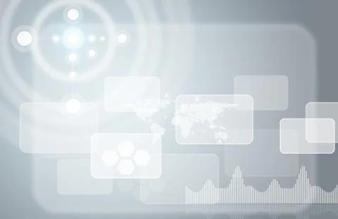 Transparent rectangles, world map, network and other elements 스톡 일러스트