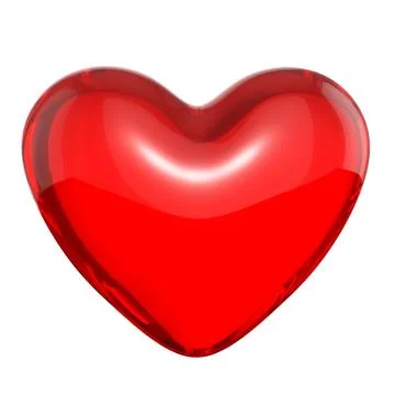 Transparent red candy heart Stock Illustration