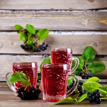 Transparent red drink Stock Photos