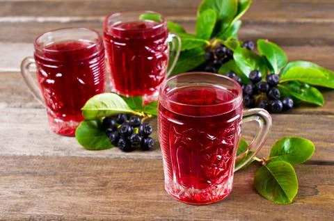 Transparent red drink Stock Photos