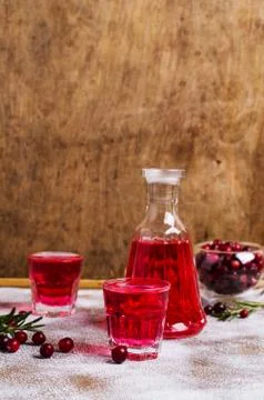 Transparent red drink Stock Photos