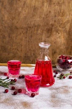 Transparent red drink Stock Photos