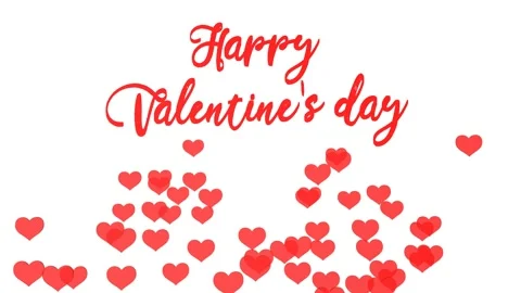 Transparent red hearts float on a white festive background. Stock Footage 168030805