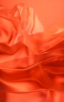 Transparent red multilayer cloth background, 3d rendering. Stock Illustration