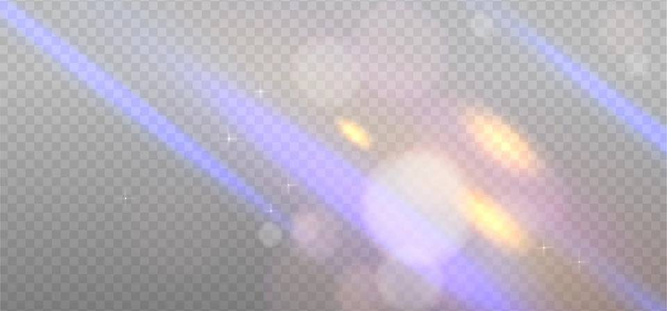 Transparent reflection light prism effect with white sparks on light background Stock Illustration