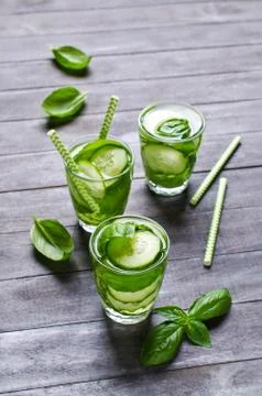 Transparent refreshing drink Stock Photos