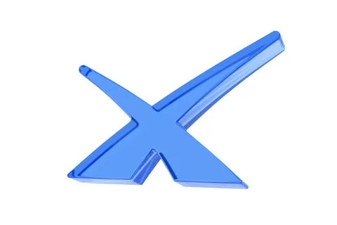 Transparent rejection sign on white background. Isolated 3D illustration Stock Illustration