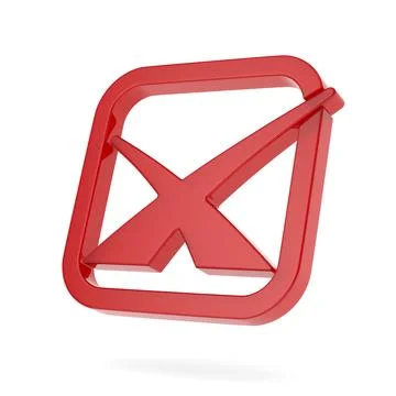 Transparent rejection sign on white background. Isolated 3D illustration Stock Illustration