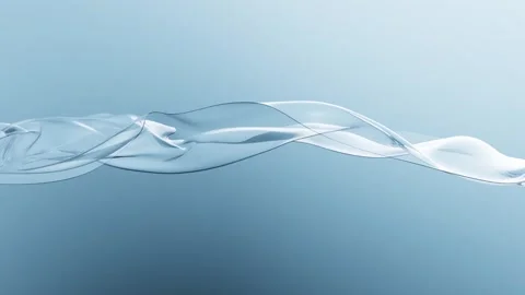 Transparent ribbons flow in a seamless and continuous loop. Video stock 323060154