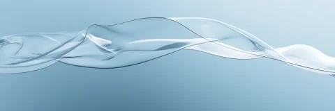 Transparent ribbons flow in a seamless and continuous loop. Stock Footage 323060498
